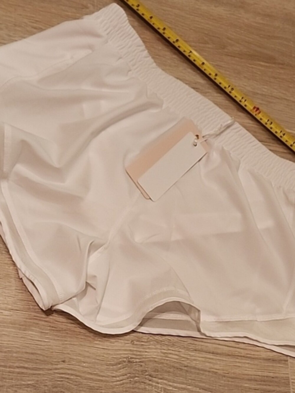 Love Tree White Women's Athletic Shorts with Elastic Waistband